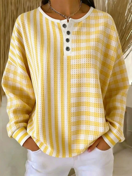 Women
                      Striped Casual Spring/Fall Long Sleeve Sweatshirt