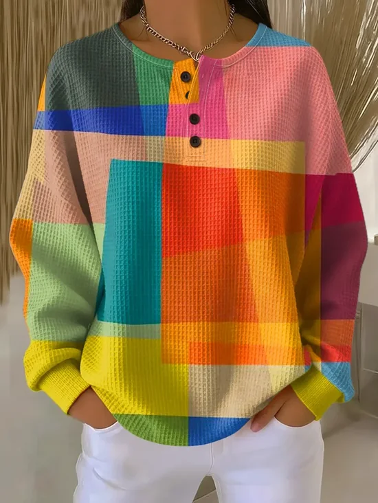 Women
                      Abstract Crew Neck Printing Casual Spring/Fall
                      Long Sleeve Sweatshirt