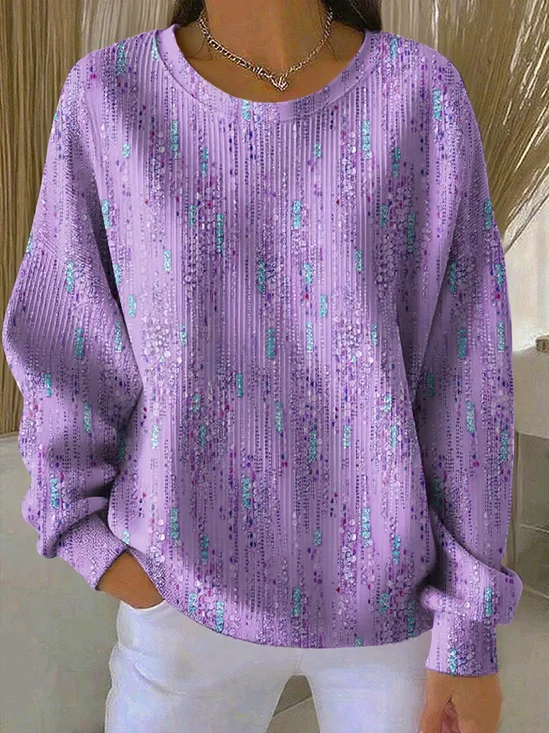 Women
                      Abstract Crew Neck Printing Casual Spring/Fall
                      Long Sleeve Sweatshirt