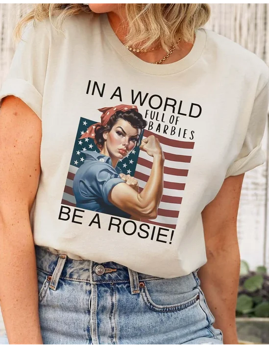 Women
                      Text Letters Short Sleeve Tee T-shirt Crew Neck
                      Casual Summer Top