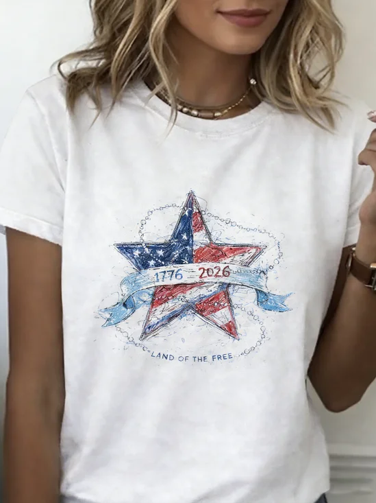 Women
                      Text Letters Short Sleeve Tee T-shirt Crew Neck
                      Printing Casual Graphic Tee Summer Top