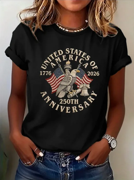 Women
                      Text Letters Short Sleeve Tee T-shirt Crew Neck
                      Printing Casual Graphic Tee Summer Top