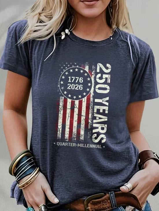 Women
                      Text Letters Short Sleeve Tee T-shirt Crew Neck
                      Printing Casual Graphic Tee Summer Top