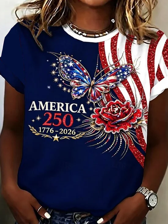 Women
                      Floral Short Sleeve Tee T-shirt Crew Neck Printing
                      Casual Graphic Tee Summer Top