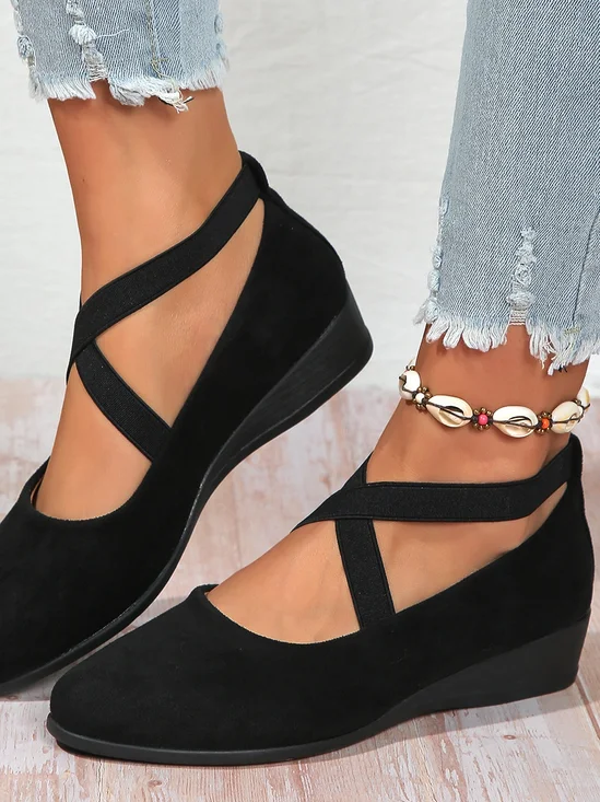 Pu Street Plain Shallow Shoes