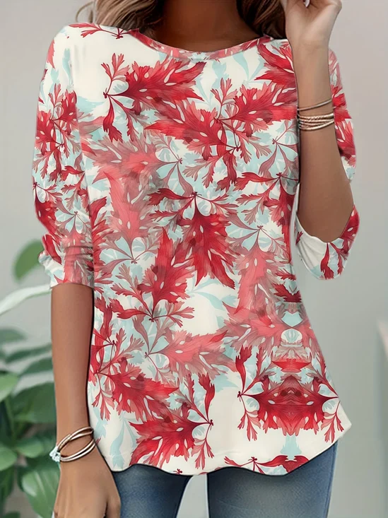 Women
                      Plants Long Sleeve Tee T-shirt Crew Neck Casual
                      Tunic Spring/Fall Top
