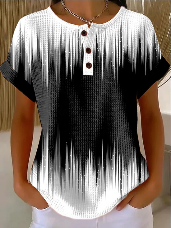Women
                      Abstract Short Sleeve Tee T-shirt Crew Neck
                      Printing Vintage Summer Top