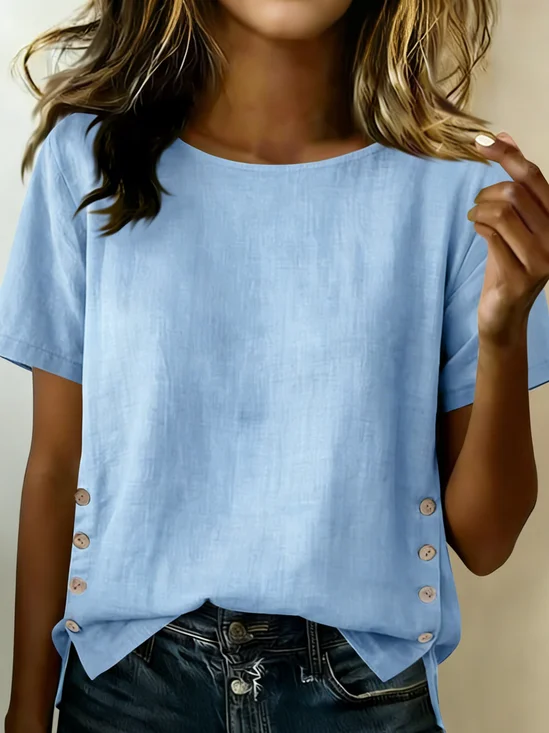 Women
                      Plain Long Sleeve Tee T-shirt Crew Neck Vintage
                      Spring/Fall Top
