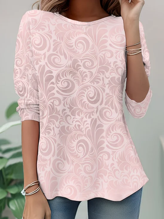 Women
                      Abstract Long Sleeve Tee T-shirt Crew Neck Casual
                      Tunic Spring/Fall Top
