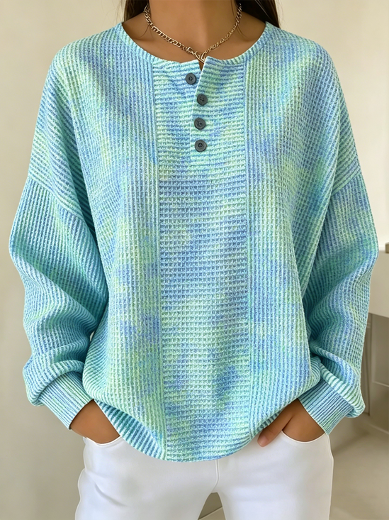 Women Striped Casual Spring/Fall Long Sleeve Sweatshirt