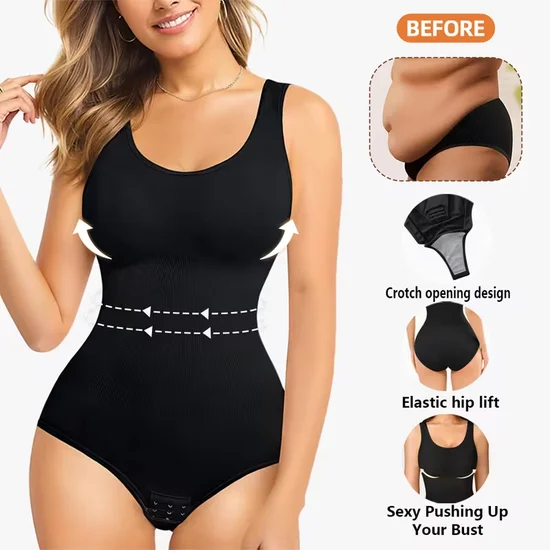 Waist-cinching, tummy-flattening, butt-lifting, body-shaping, slimming, and butt-curling bodysuit
