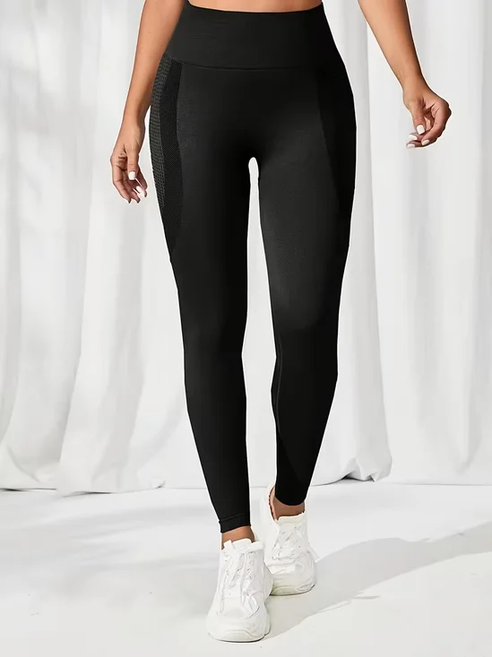 Women's Seamless High-Waisted Tummy Control and Hip Lifting High-Elastic Outdoor Sports Tight Fitness Pants