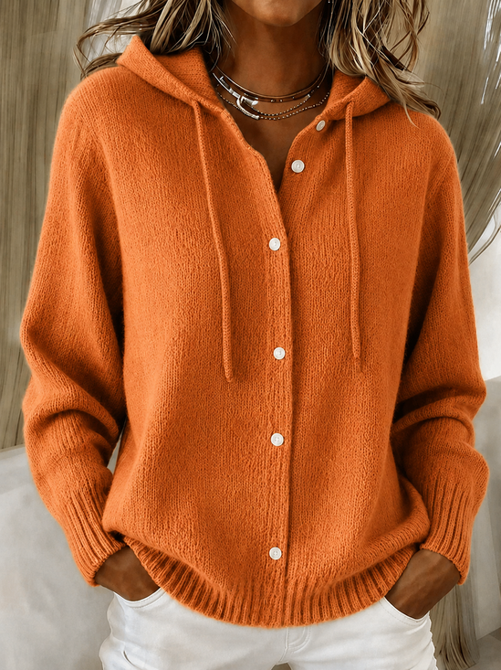 Hoodie Regular Fit Casual Knit Top