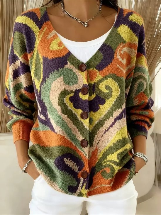 Regular Fit V Neck Elegant Knit Top