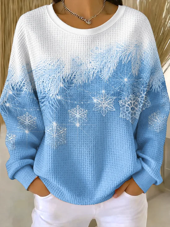 Women Color Block Crew Neck Casual Spring/Fall Long Sleeve Sweatshirt