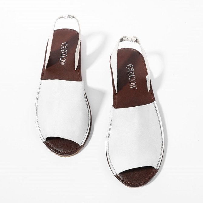 JFN  Summer Women Flip FlopArtificial Suede Peep Plus Size Toe Slip on Sandals