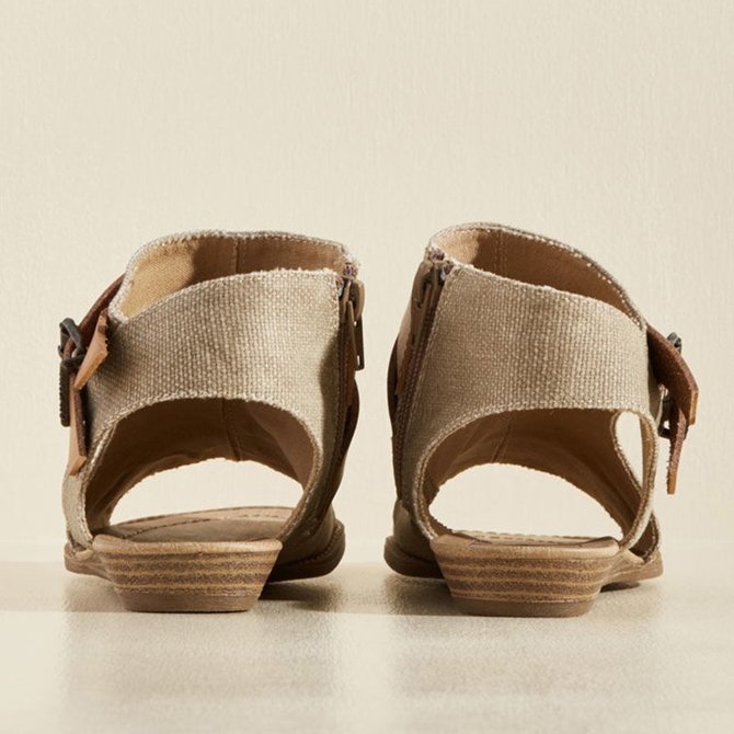 Women Plus Size Denim Cloth Adjustable Buckle Sandals | Women Shoes ...