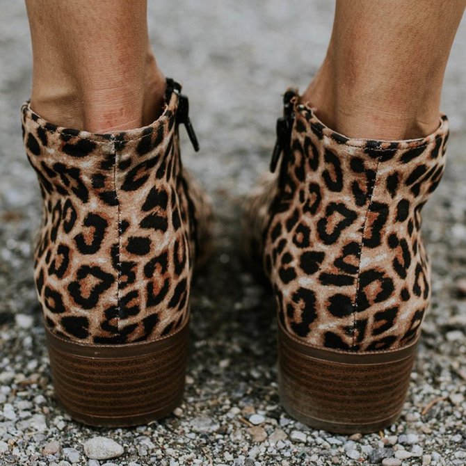 Women Deep V Sexy Booties Casual Comfort Zipper Shoes