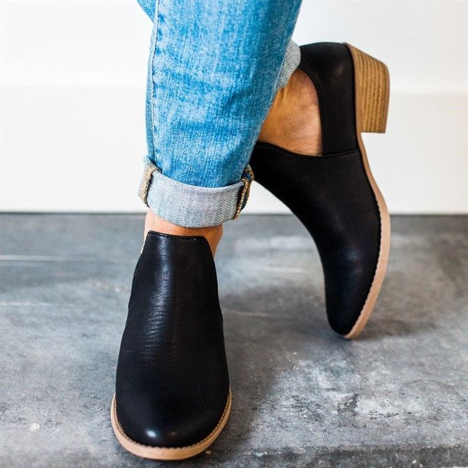 booties with short heel