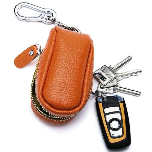 Unisex Genuine Leather Car Key Holder House Key Holder Purse Bag