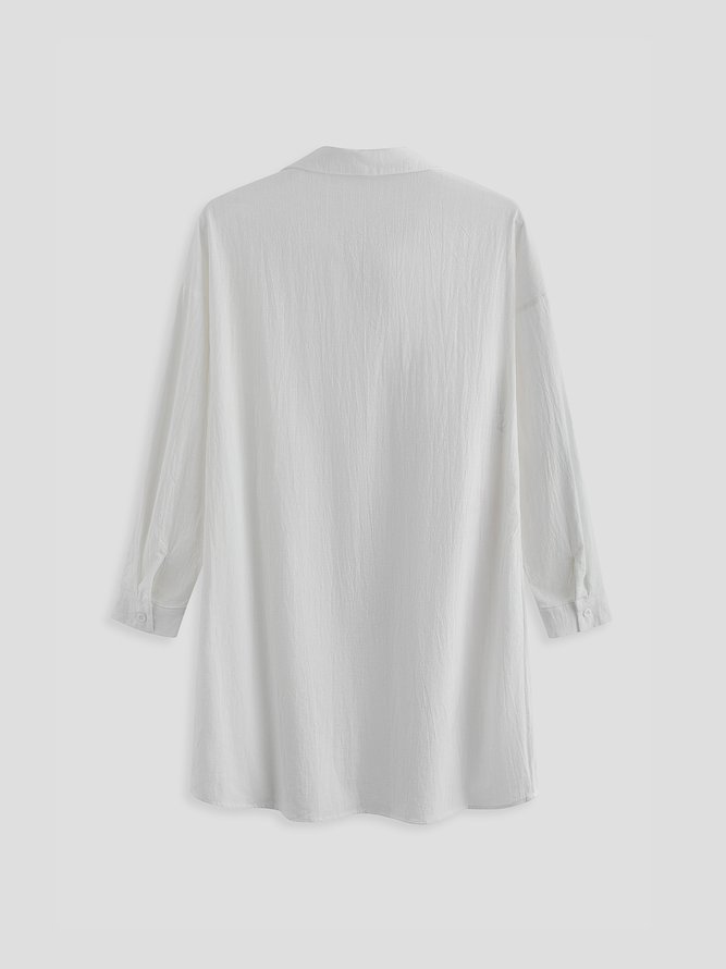 Loosen Casual People Shirt Collar Long sleeve women Dress