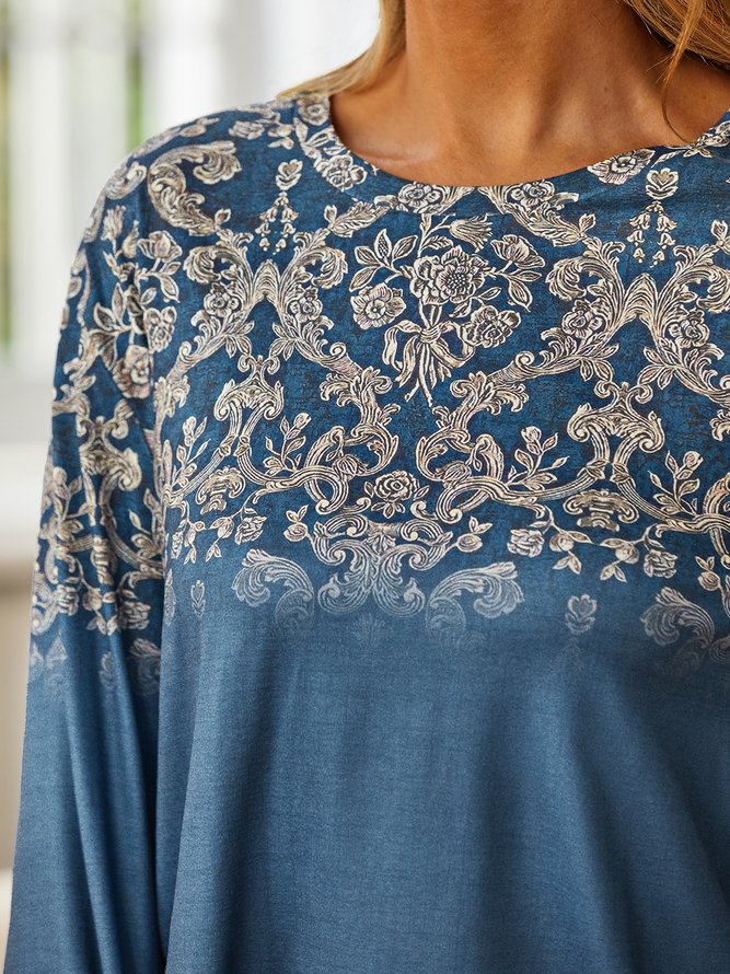 Floral Casual Jersey T-Shirt