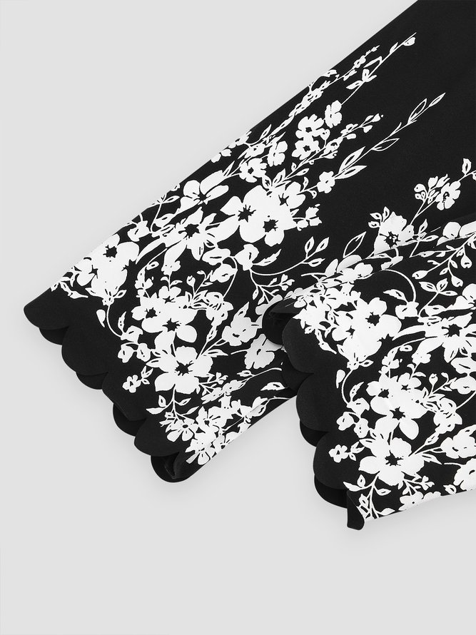 JFN Floral Casual Capris Leggings