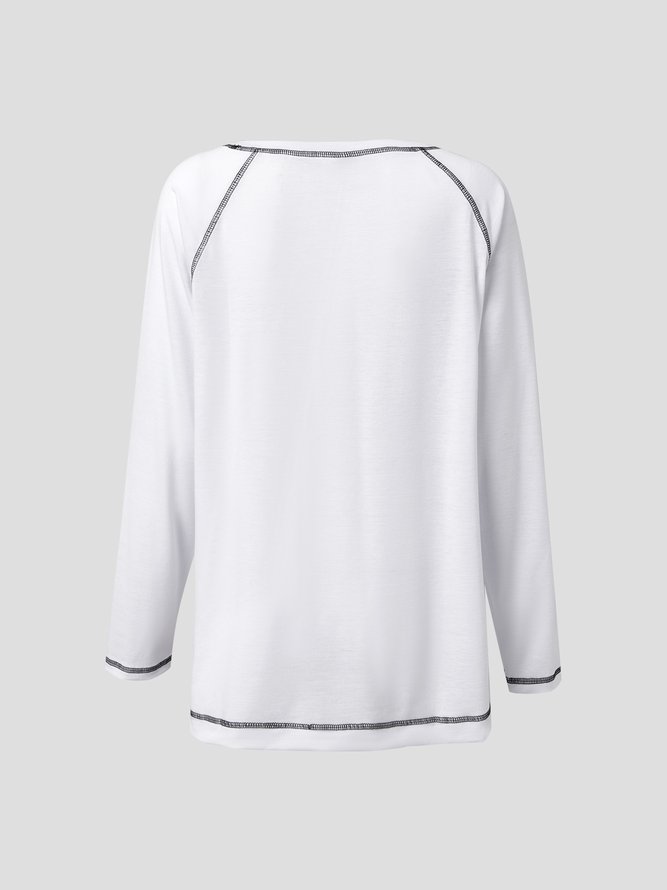 Crew Neck Plain Loose Top