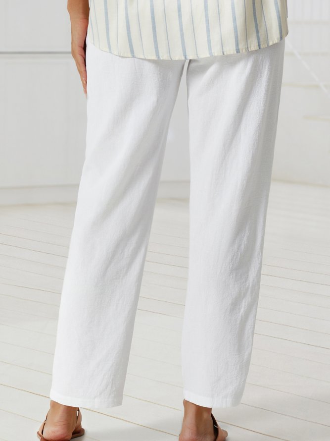 Casual Loosen Pockets Floral Pants