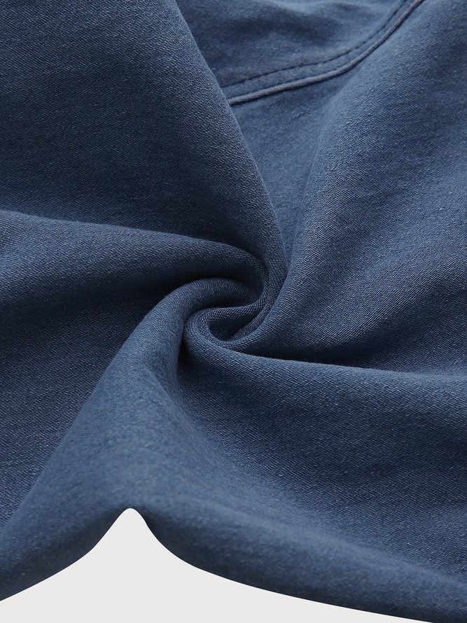 JFN Crossover High Elasticity Tight Plain Blue Leggings