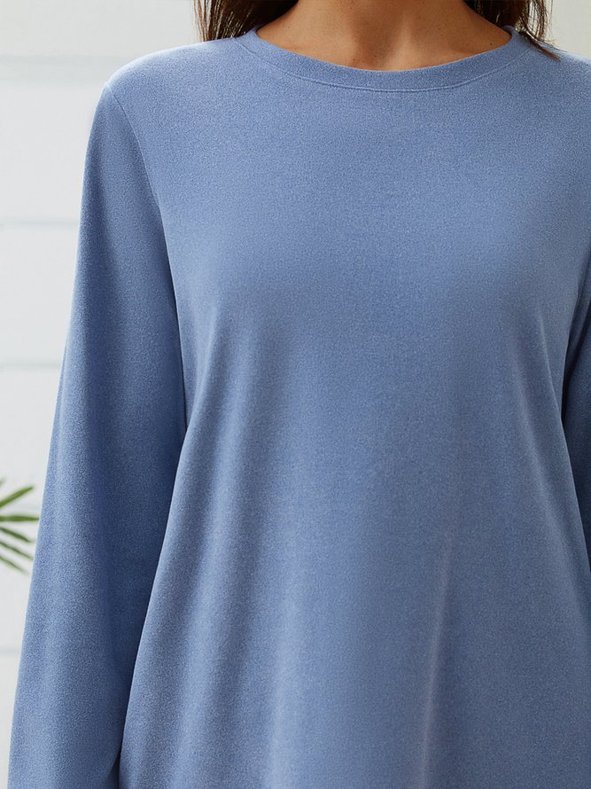 Crew Neck Casual Sweatshirt
