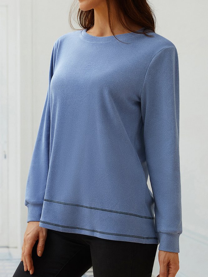 Crew Neck Casual Sweatshirt