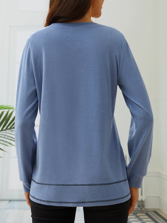 Crew Neck Casual Sweatshirt