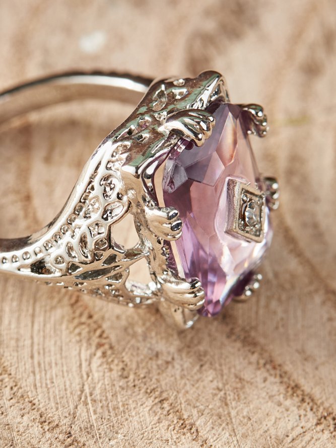 JFN Amethyst Zircon Ring