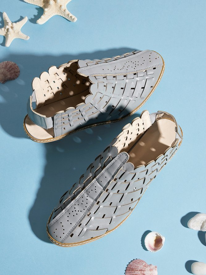 Vintage Weave Inlay Block Heels