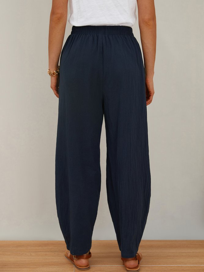 Plain Casual Casual Pants