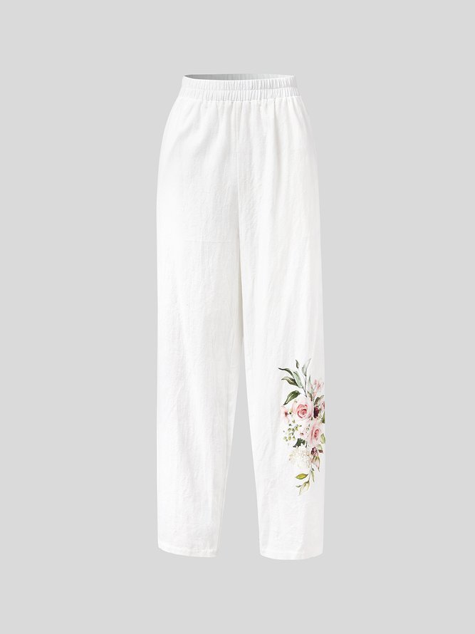 Women's Loose Casual Baggy Linen & Cotton Pant