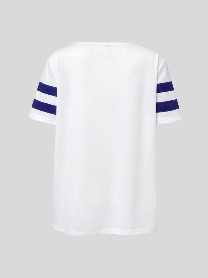 Women Sea Casual V Neck Anchor T-Shirt