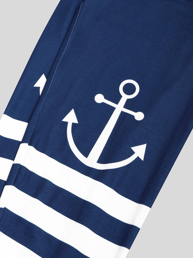 Casual Anchor Sea Tight Leggings