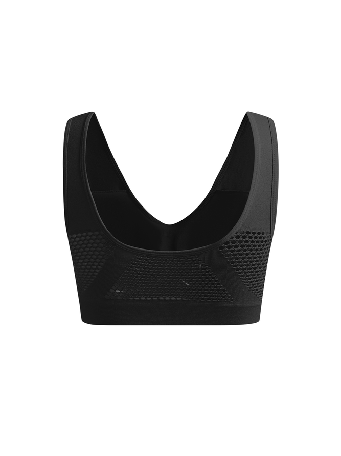 Perforated Seamless Sports Bra Plus Size justfashionnow