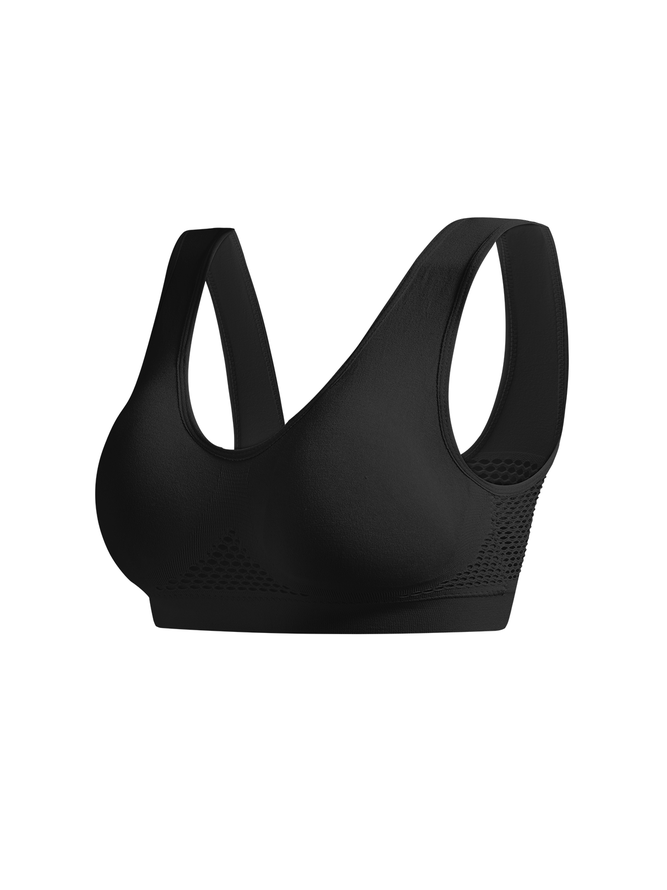 Perforated Seamless Sports Bra Plus Size justfashionnow