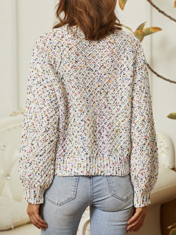 Wool/Knitting Ombre Crew Neck Sweater