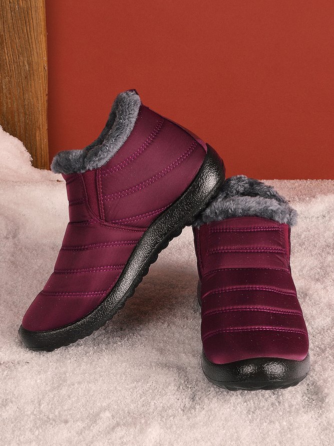 Women's Waterproof Fur Lined Snow Boots 