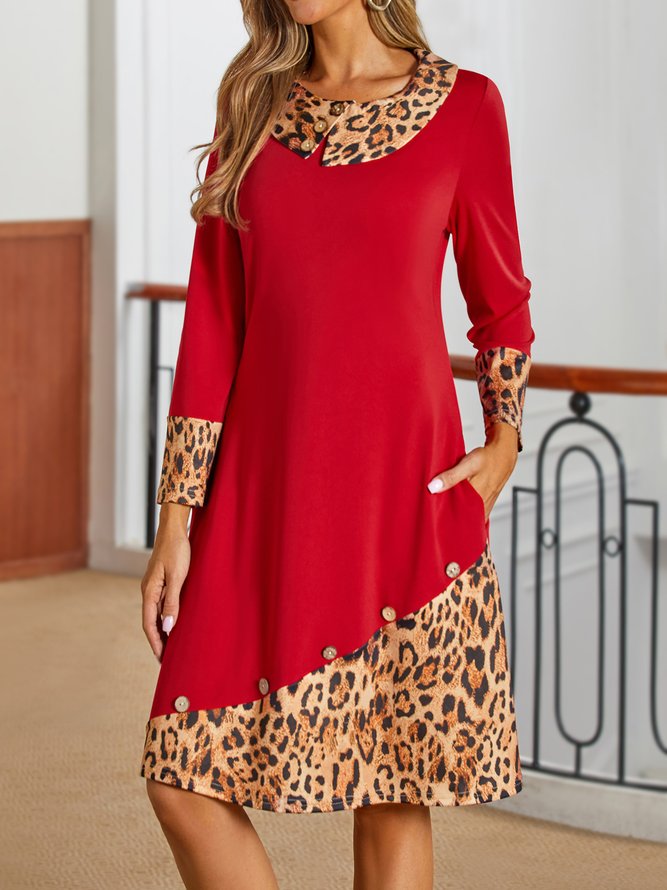 Urban Color Block Loose Dress