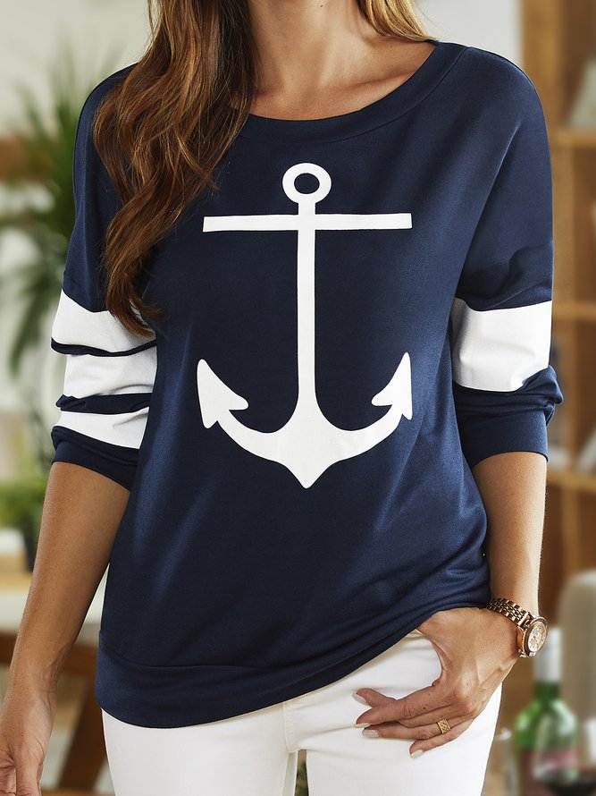 Casual Crew Neck Sweatshirt