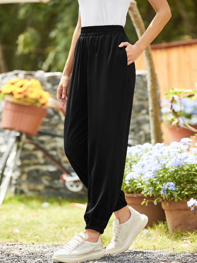 Plain Loose Casual Pants