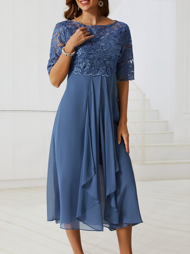 Plain Regular Fit Casual Dress