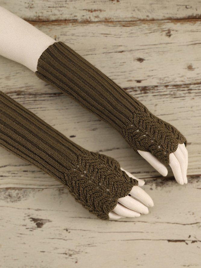 Half Finger Gloves Wool Gloves Arm Cover