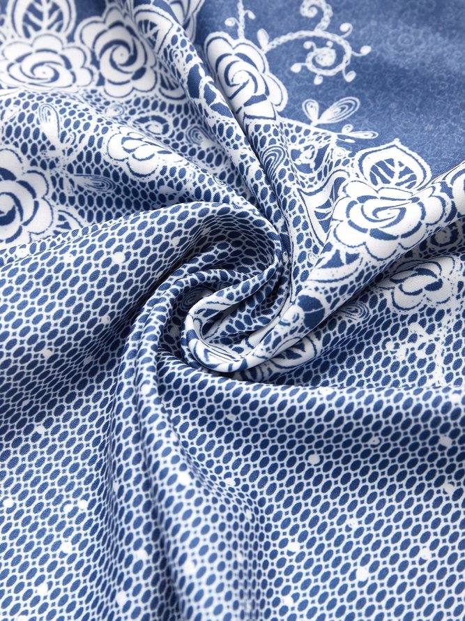 V Neck Floral Casual Top