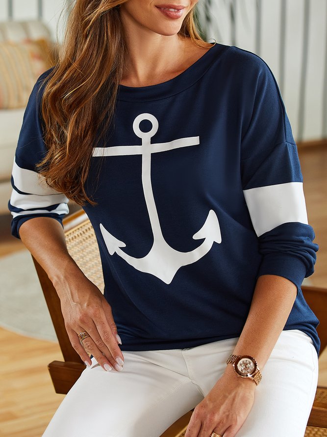 Casual Crew Neck Sweatshirt